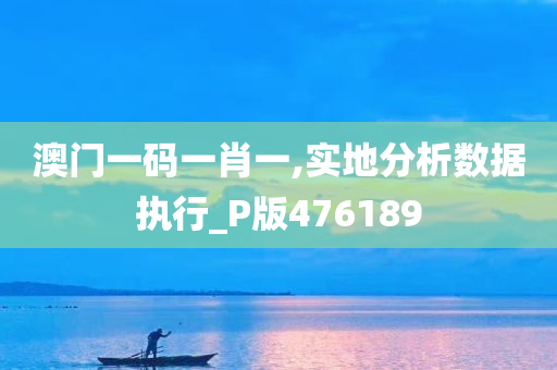 澳门一码一肖一,实地分析数据执行_P版476189