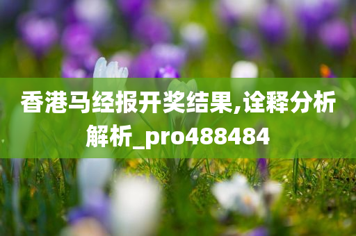 香港马经报开奖结果,诠释分析解析_pro488484