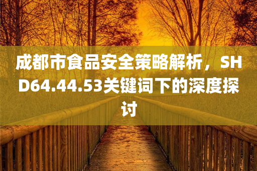 成都市食品安全策略解析，SHD64.44.53关键词下的深度探讨