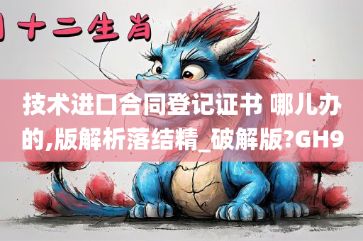 技术进口合同登记证书 哪儿办的,版解析落结精_破解版?GH9