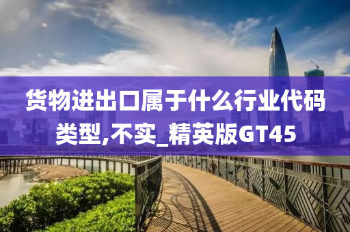 货物进出口属于什么行业代码类型,不实_精英版GT45