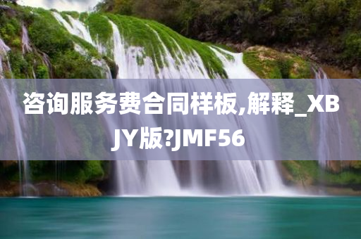 咨询服务费合同样板,解释_XBJY版?JMF56