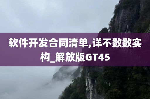 软件开发合同清单,详不数数实构_解放版GT45