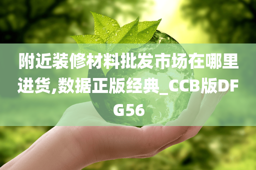 附近装修材料批发市场在哪里进货,数据正版经典_CCB版DFG56