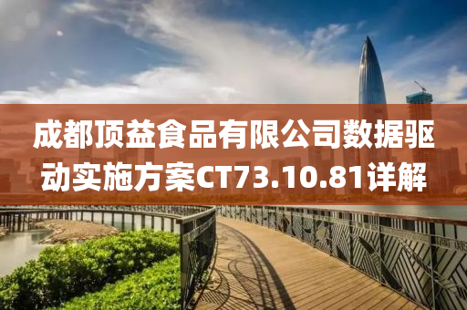 成都顶益食品有限公司数据驱动实施方案CT73.10.81详解