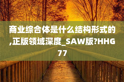 商业综合体是什么结构形式的,正版领域深度_SAW版?HHG77