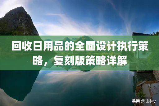 回收日用品的全面设计执行策略，复刻版策略详解