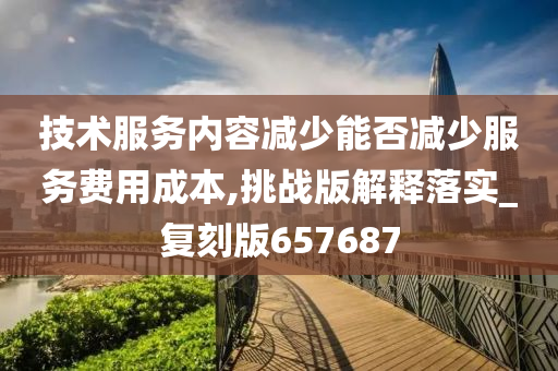 技术服务内容减少能否减少服务费用成本,挑战版解释落实_复刻版657687