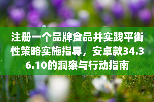 注册一个品牌食品并实践平衡性策略实施指导，安卓款34.36.10的洞察与行动指南