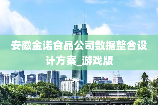 安徽金诺食品公司数据整合设计方案_游戏版